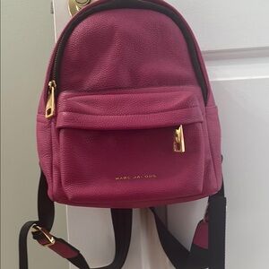 Marc Jacobs Pink Fashion Backpack with Gold-Tone Hardware